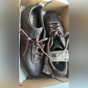 adidas  Brown Leather Sneakers